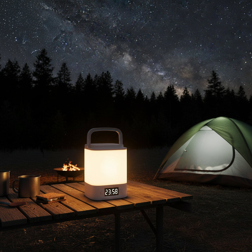 Amaris | Oplaadbare LED-nachtlamp – aanraakgevoelige dimbare nachtlamp met digitale klok.