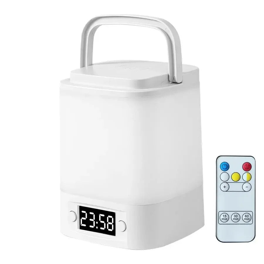 Amaris | Oplaadbare LED-nachtlamp – aanraakgevoelige dimbare nachtlamp met digitale klok.