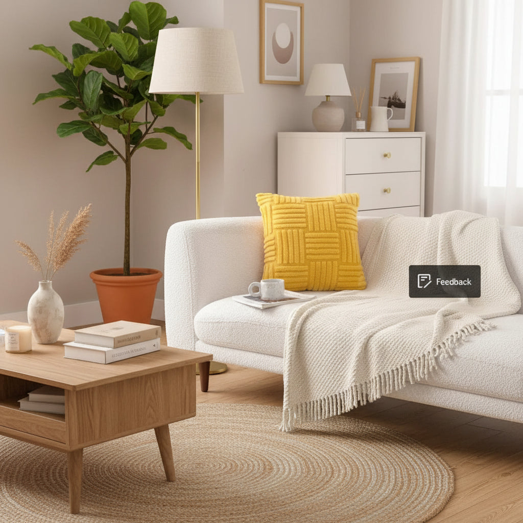 Avella | Boho pluche sierkussenhoes – Zachte kussenhoes van imitatiebont voor bank en fauteuil.