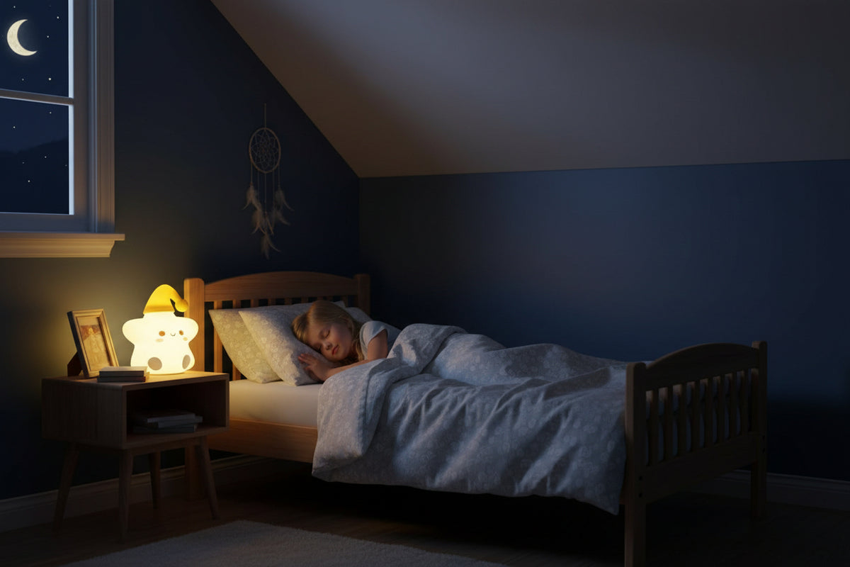 Calina | Sterren siliconen nachtlampje – Touch LED nachtlampje voor kinderkamer en babykamer