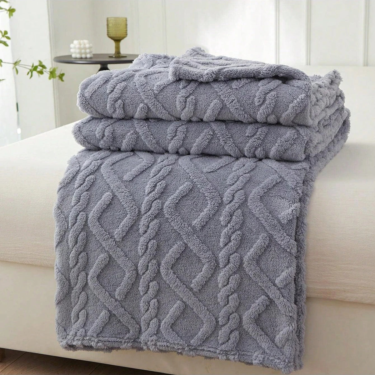 Lucille | Zachte plaid – Lichtgewicht multifunctionele bedsprei voor bank, slaapkamer en woonkamer