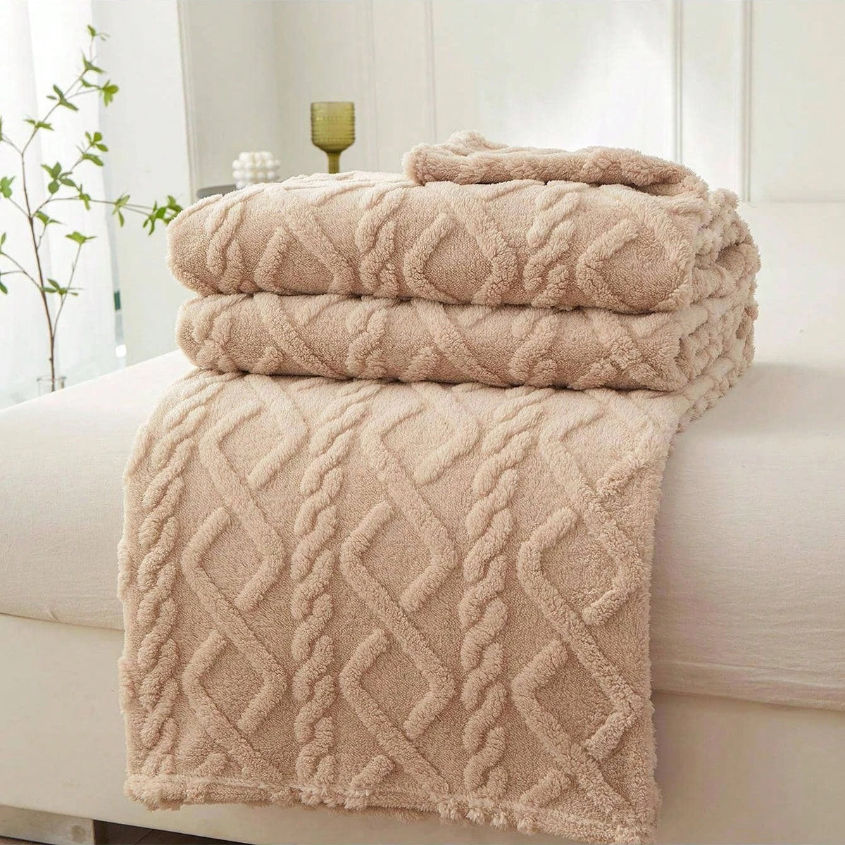 Lucille | Zachte plaid – Lichtgewicht multifunctionele bedsprei voor bank, slaapkamer en woonkamer