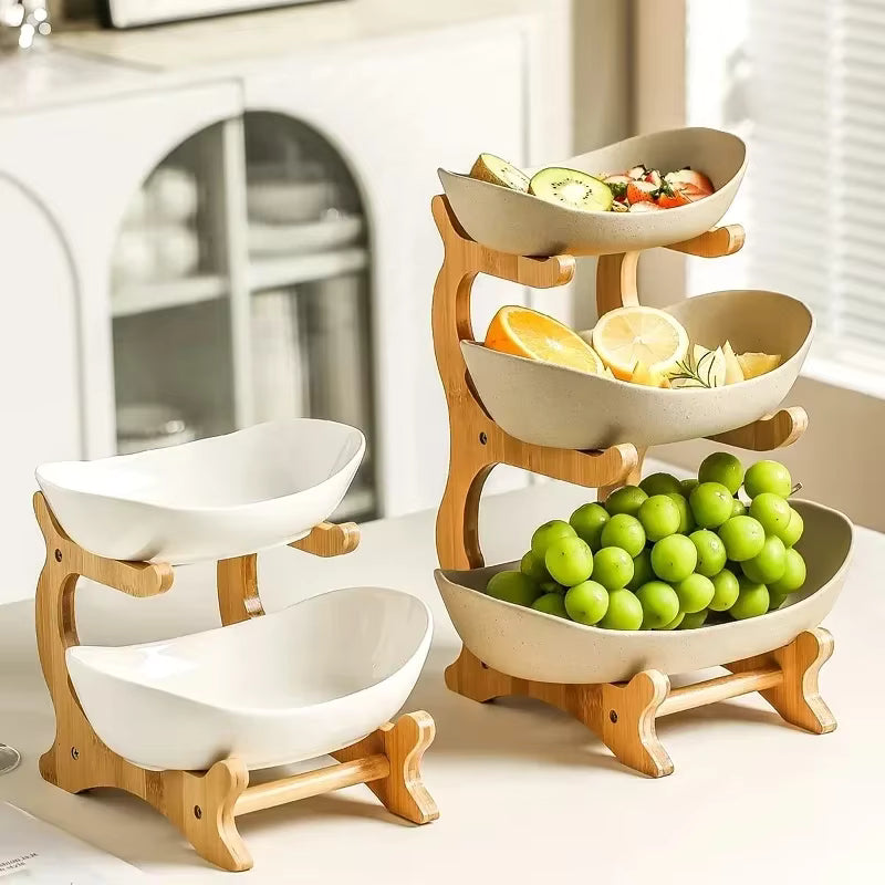 Maple | Fruitschaal met meerdere lagen – Snackorganizer met 2 of 3 niveaus voor keuken en woonkamer