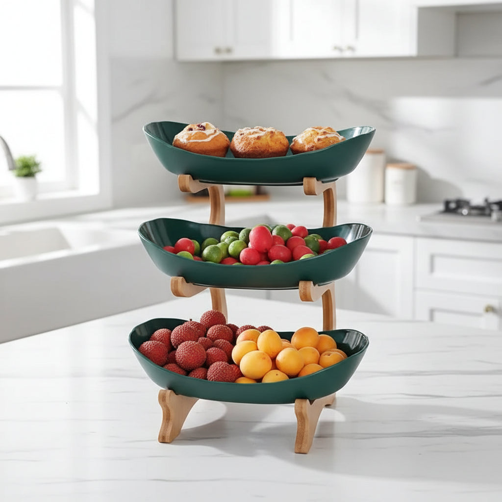 Maple | Fruitschaal met meerdere lagen – Snackorganizer met 2 of 3 niveaus voor keuken en woonkamer