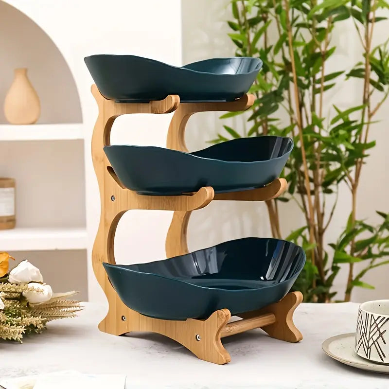 Maple | Fruitschaal met meerdere lagen – Snackorganizer met 2 of 3 niveaus voor keuken en woonkamer
