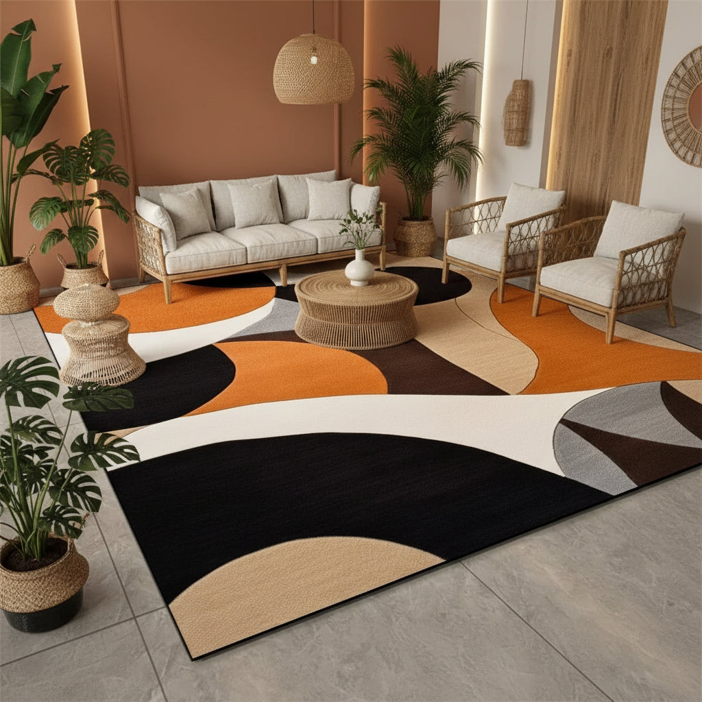 Norena | Groot geometrisch vloerkleed – Modern antislip tapijt voor woonkamer, slaapkamer en kinderkamer