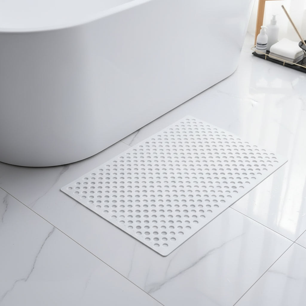 Orlena | Badkamer douchemat – Antislip badmat met zuignappen en snelafvoersysteem
