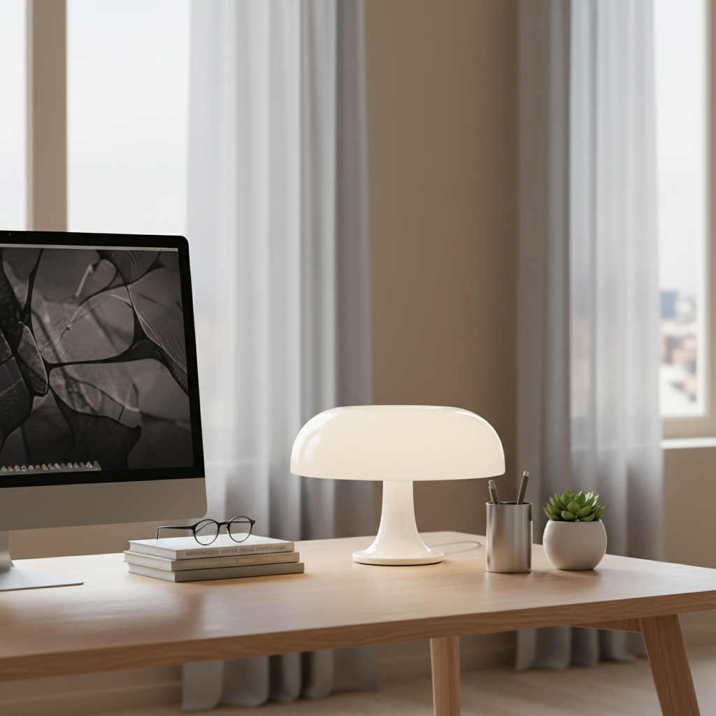 Solenne | Scandinavische paddenstoel tafellamp – moderne koepelvormige nachtlamp