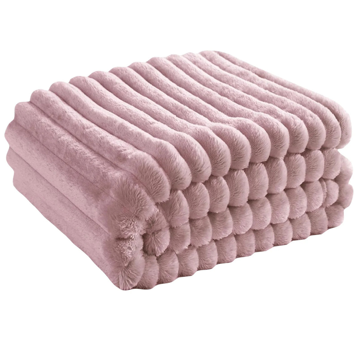 Sylvie | Effen gestreepte plaid – een knusse sprei voor de slaapkamer, woonkamer en dagelijks gebruik in huis.
