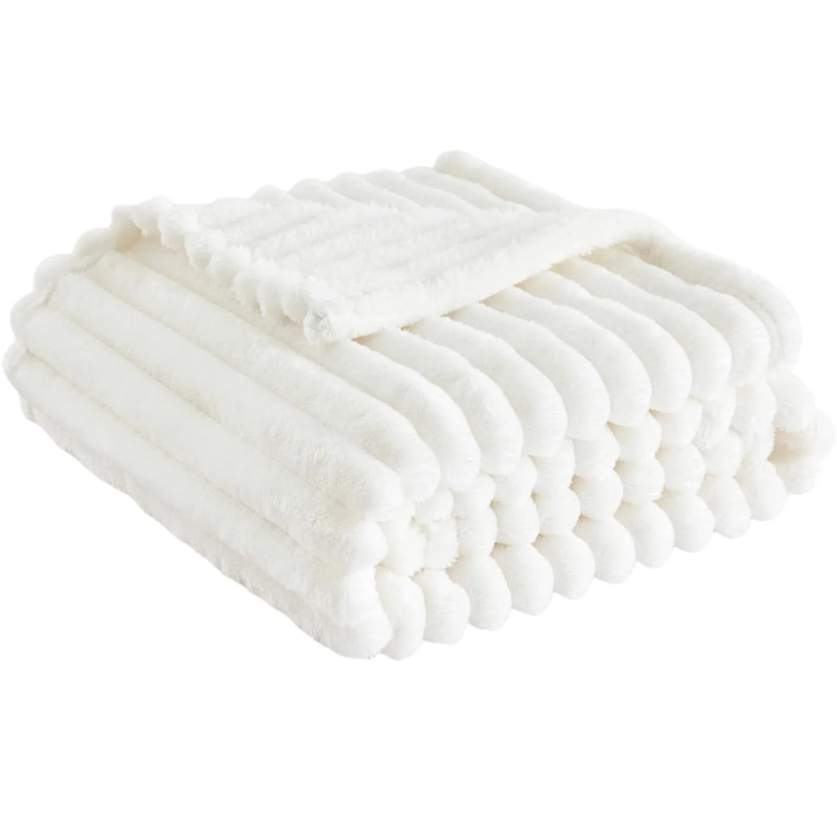Sylvie | Effen gestreepte plaid – een knusse sprei voor de slaapkamer, woonkamer en dagelijks gebruik in huis.