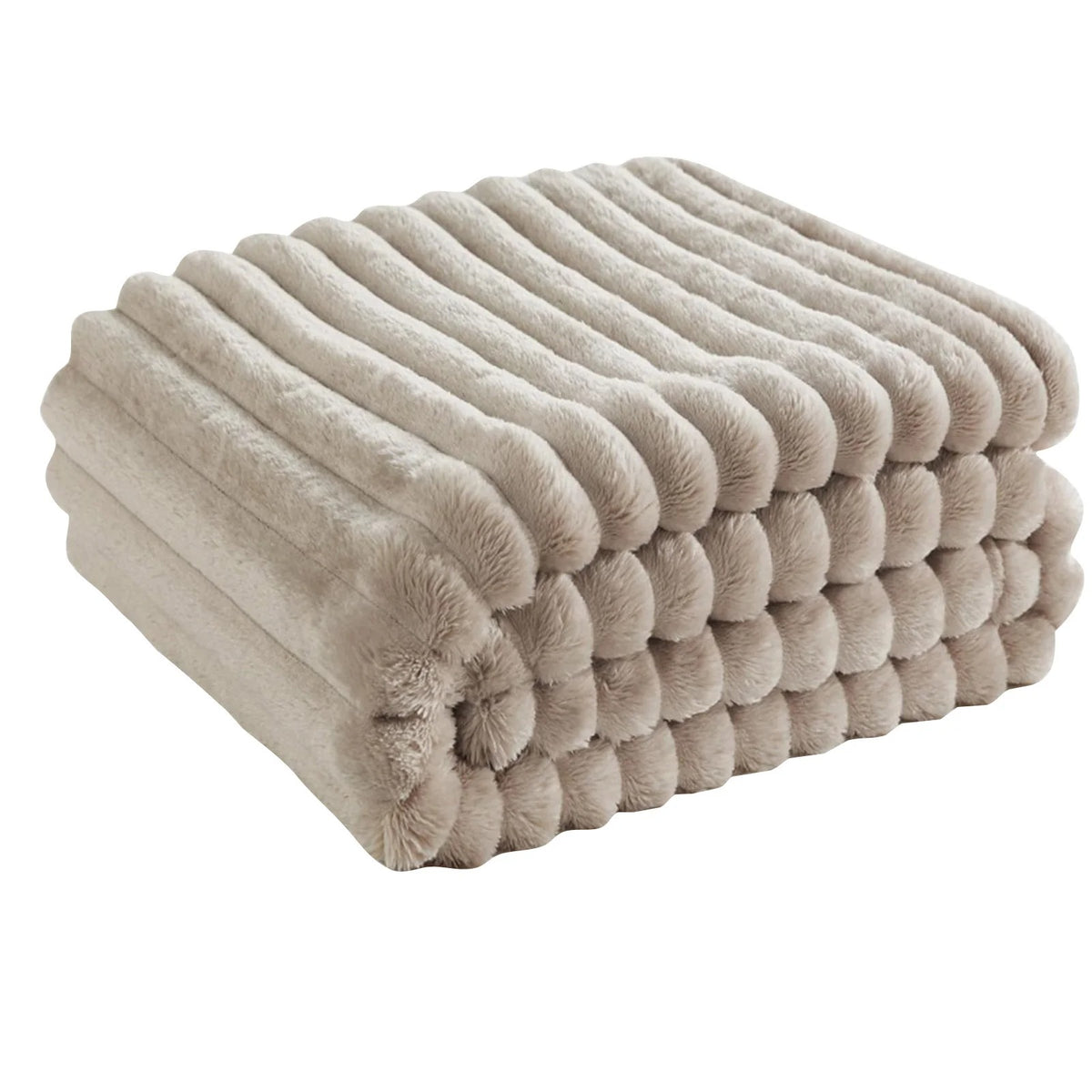 Sylvie | Effen gestreepte plaid – een knusse sprei voor de slaapkamer, woonkamer en dagelijks gebruik in huis.