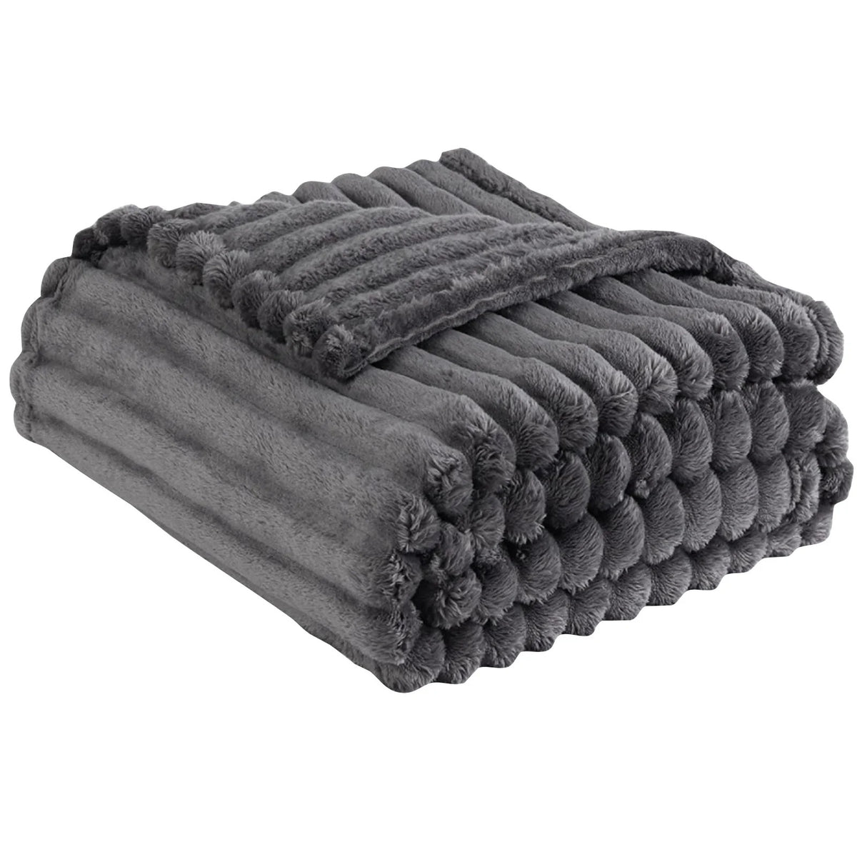 Sylvie | Effen gestreepte plaid – een knusse sprei voor de slaapkamer, woonkamer en dagelijks gebruik in huis.