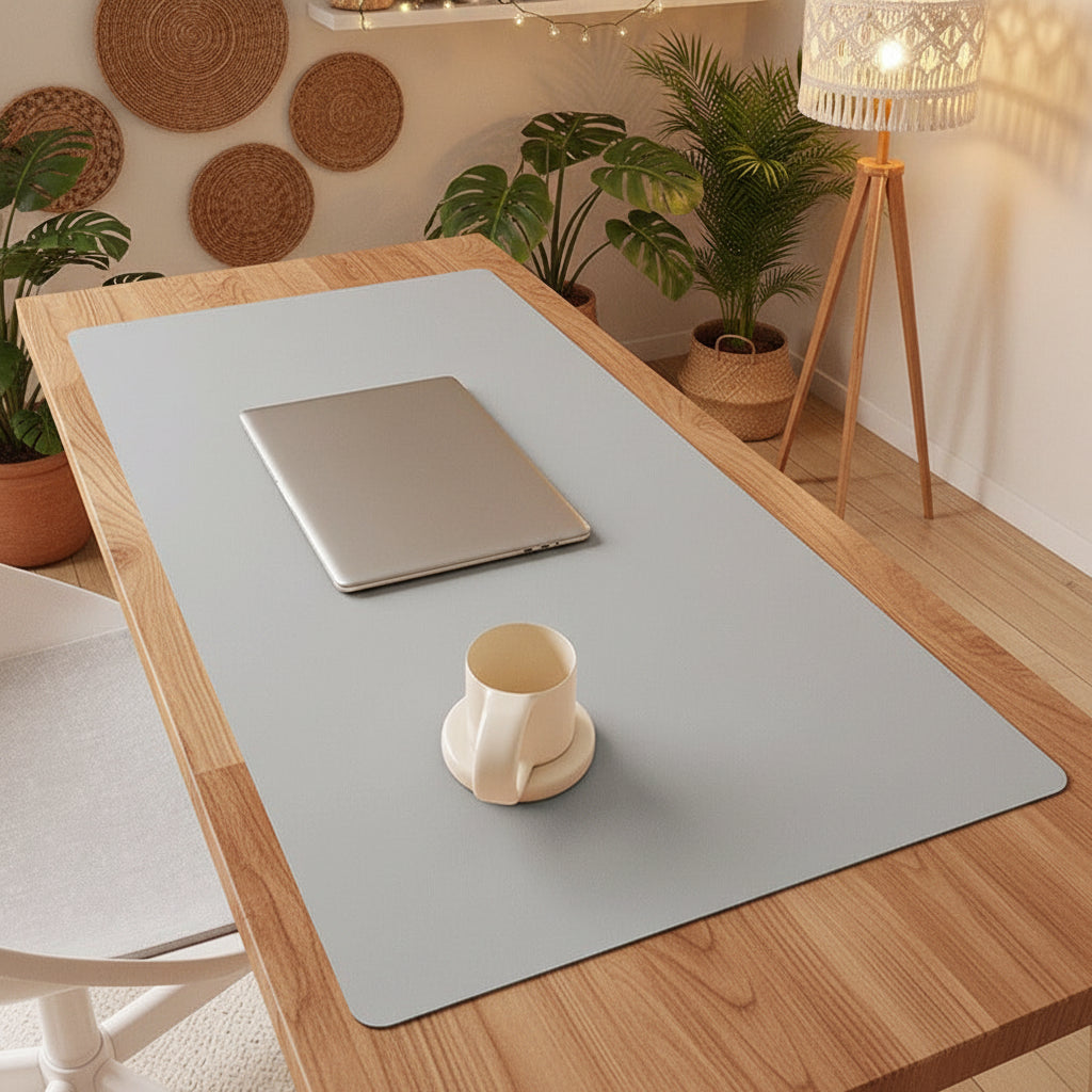 Tavero | PU-leren bureauonderlegger – Waterdichte antislip muismat voor kantoor, computer en gaming