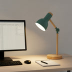 Virelle | Scandinavische houten LED-tafellamp – bureaulamp met verstelbare kop